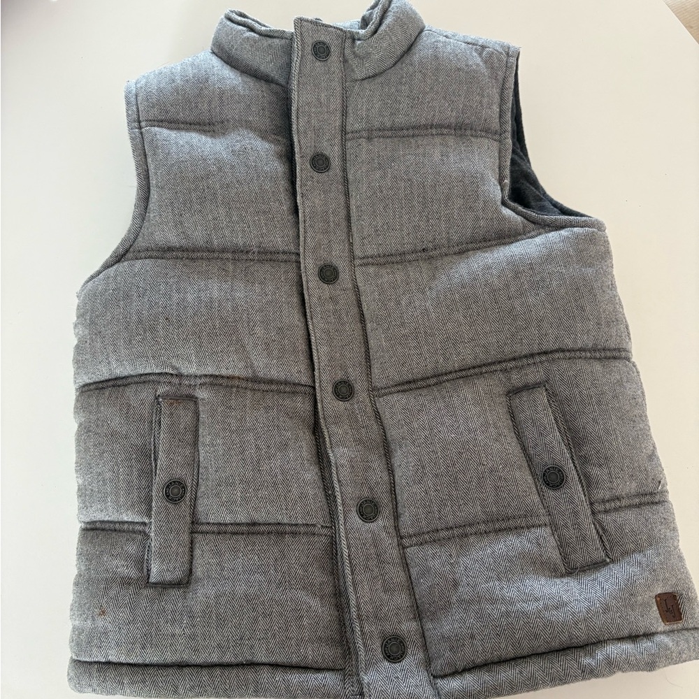 Kids Janie & Jack Gray Puffer Vest